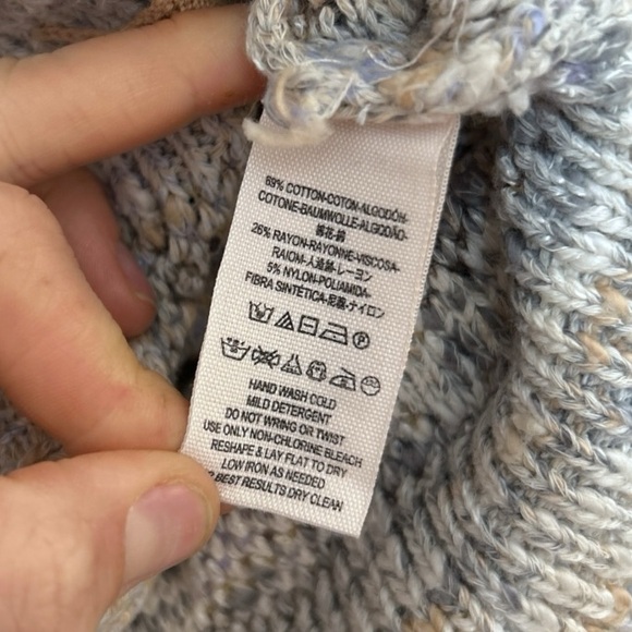 Free People Stylish Knit Pastel Zip-Up Cardigan Jacket, Size Medium - Picture 5 of 8